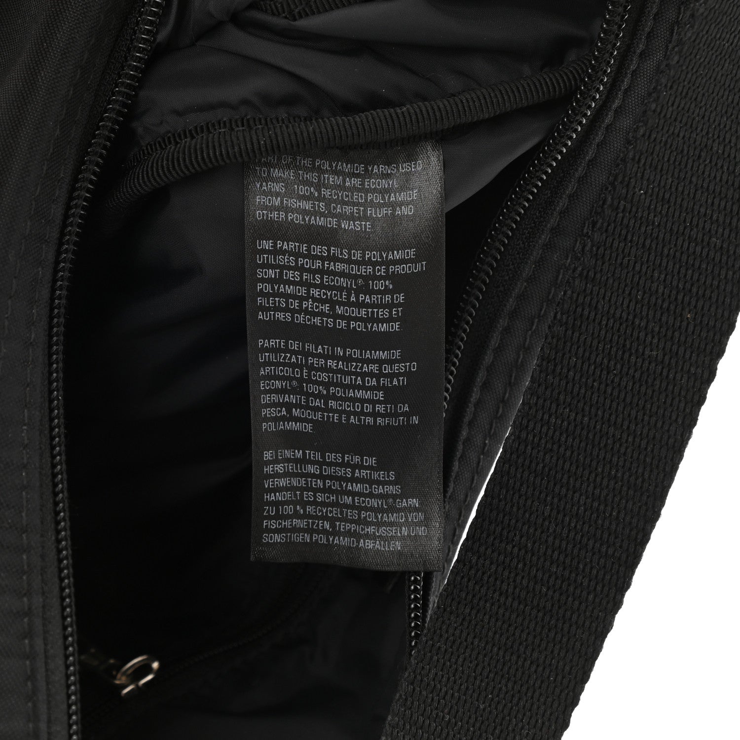 Balenciaga Recycled Sport Nylon Logo Embroidered Wheel Sling Bag Black White 8 of 9
