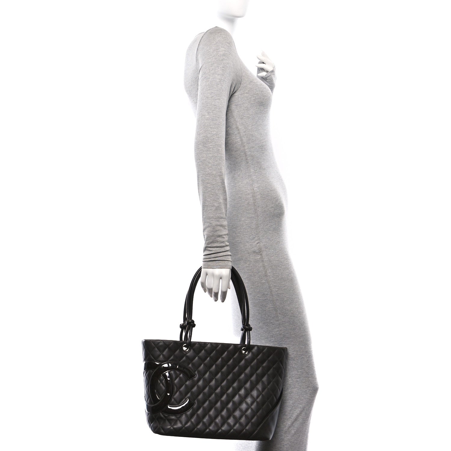 Chanel Calfskin Quilted Large Cambon Tote Brown 2 of 12