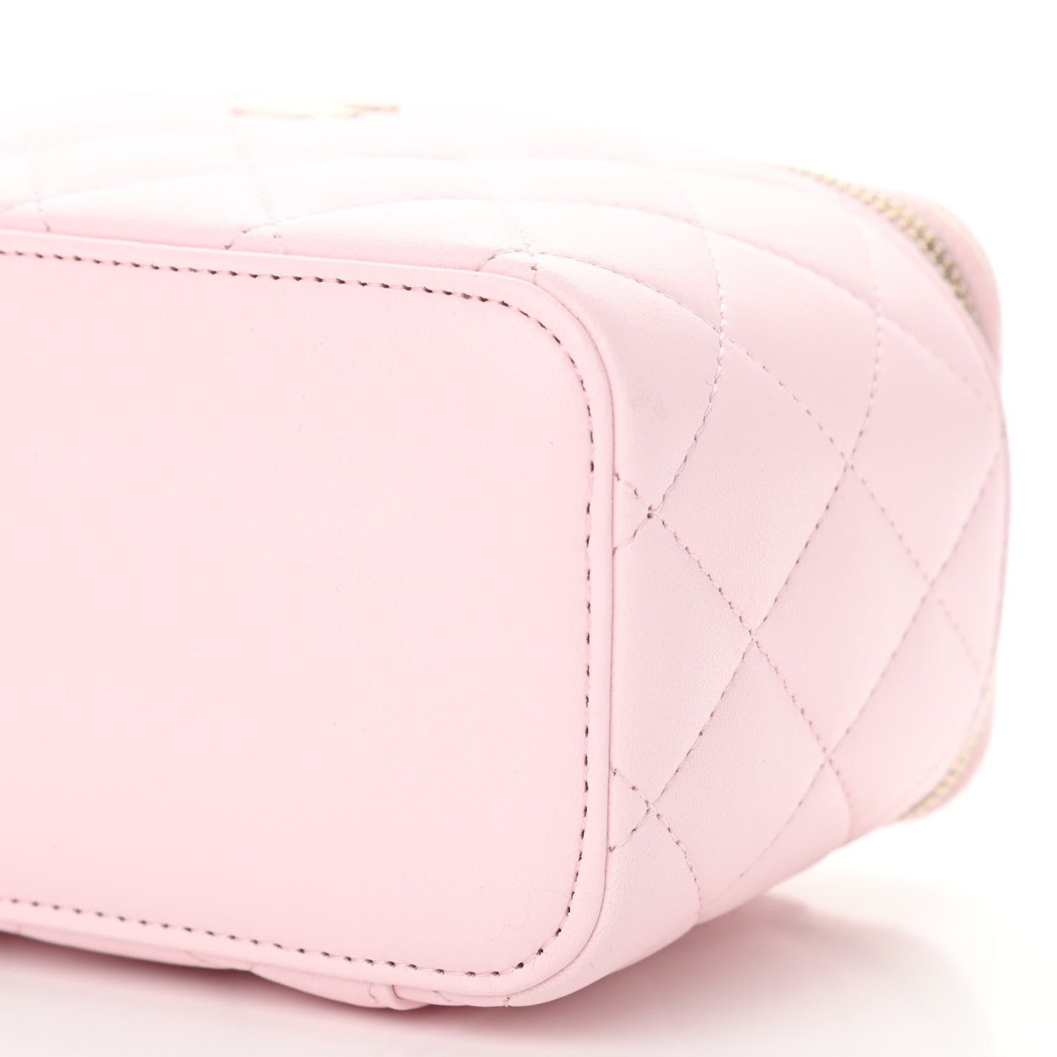 Chanel Lambskin Quilted Small Top Handle Vanity Case With Chain Light Pink 10 of 13