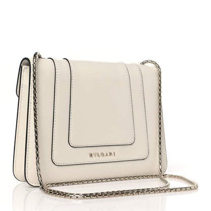 Bulgari Calfskin Small Serpenti Forever Snake Strap Crossbody Bag White Agate 4 of 10