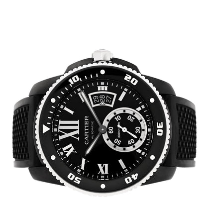 Cartier Stainless Steel Rubber 42mm Calibre de Cartier Diver Automatic Watch Black 2 of 4