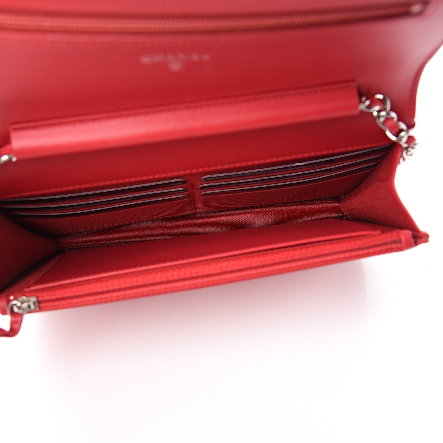 Chanel Patent Calfskin Quilted Boy Wallet On Chain WOC Red 4 of 10