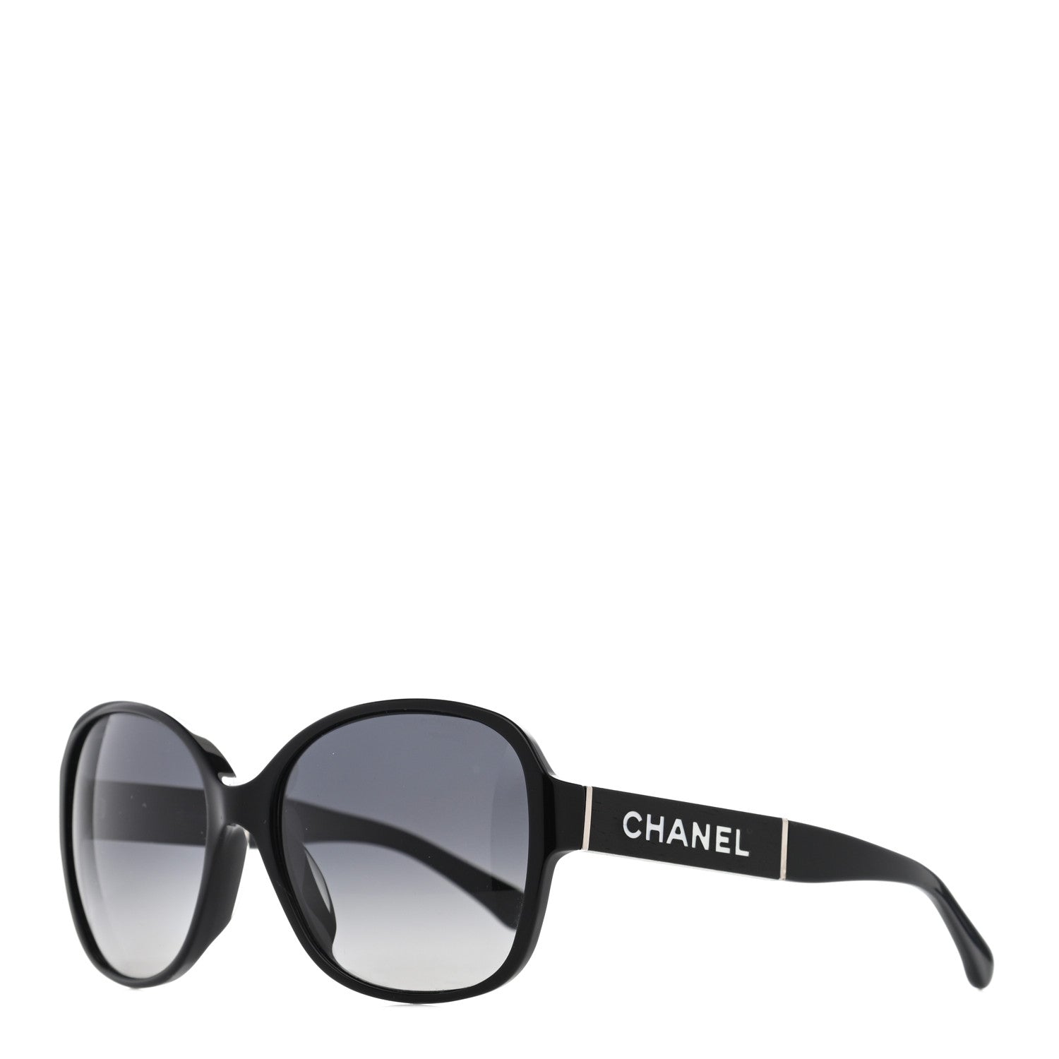 Chanel Polarized Round Sunglasses Black 1 of 7