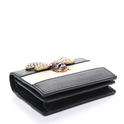 Gucci Calfskin Queen Margaret Card Case Wallet Black Mystic White 4 of 9