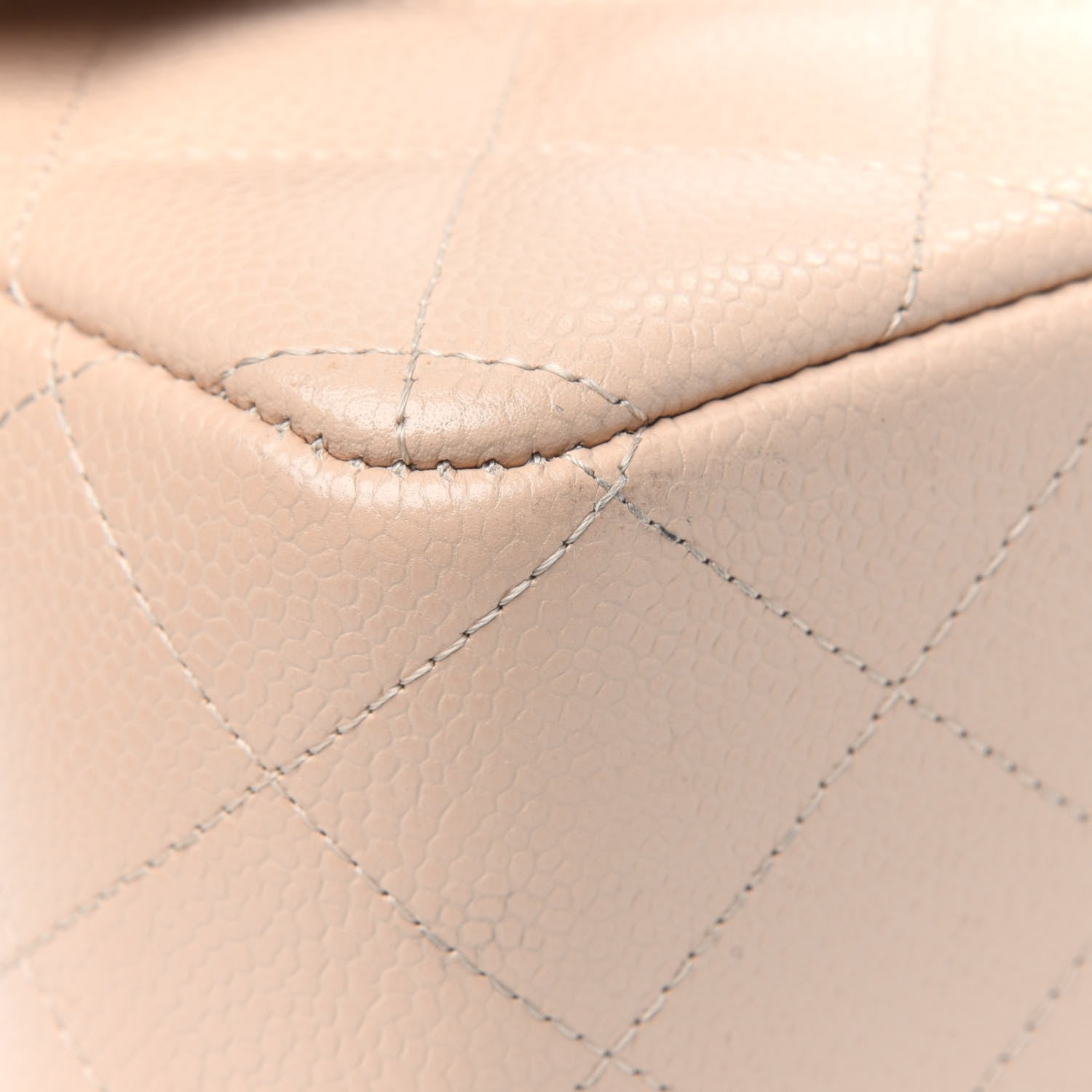 Chanel Caviar Quilted Jumbo Double Flap Light Beige 15 of 22