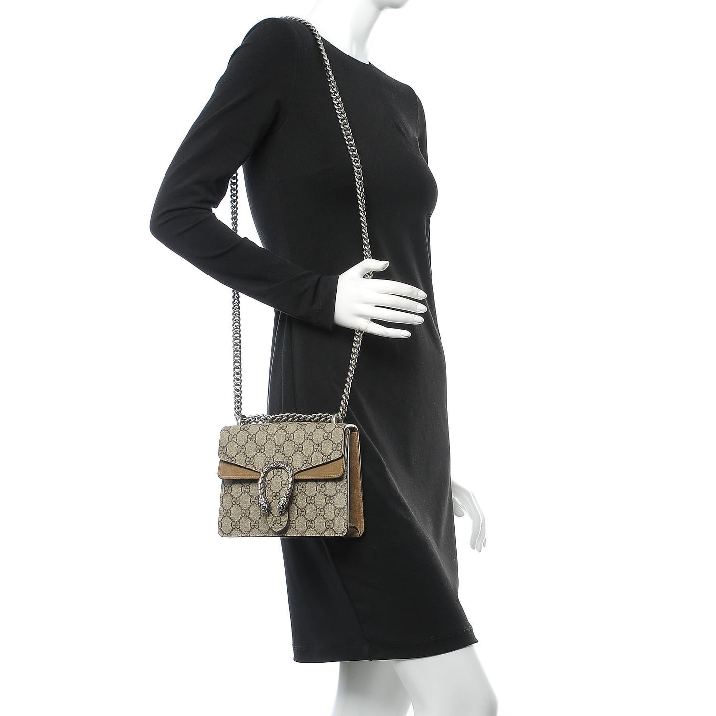 GG Supreme Monogram Mini Dionysus Shoulder Bag Taupe