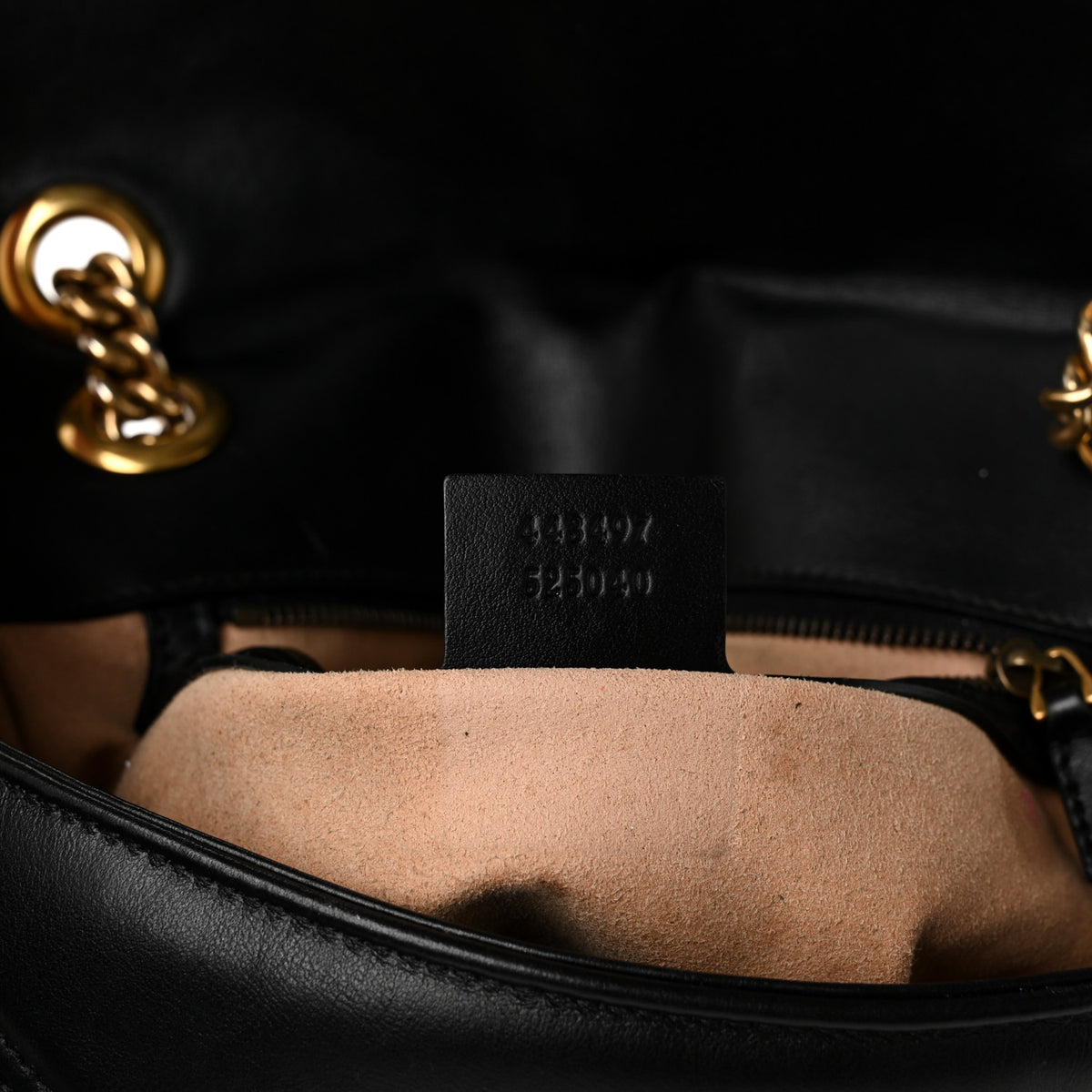 Calfskin Matelasse Small GG Marmont Shoulder Bag Black