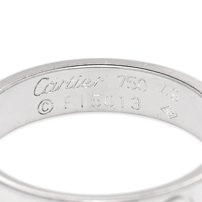 Cartier 18K White Gold 3.5mm LOVE Wedding Band Ring 49 4.75 4 of 4