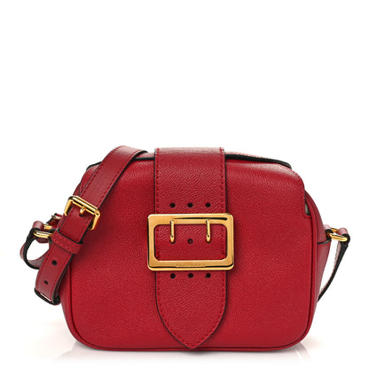 Burberry Soft Grain Calfskin Small Buckle Zip Bag Red 1 of 8