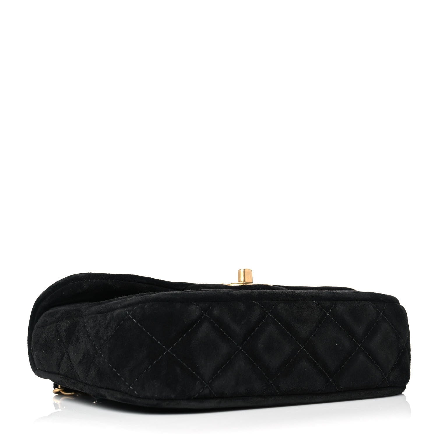 Chanel Suede Quilted Mini Double Frame Flap Black 4 of 9
