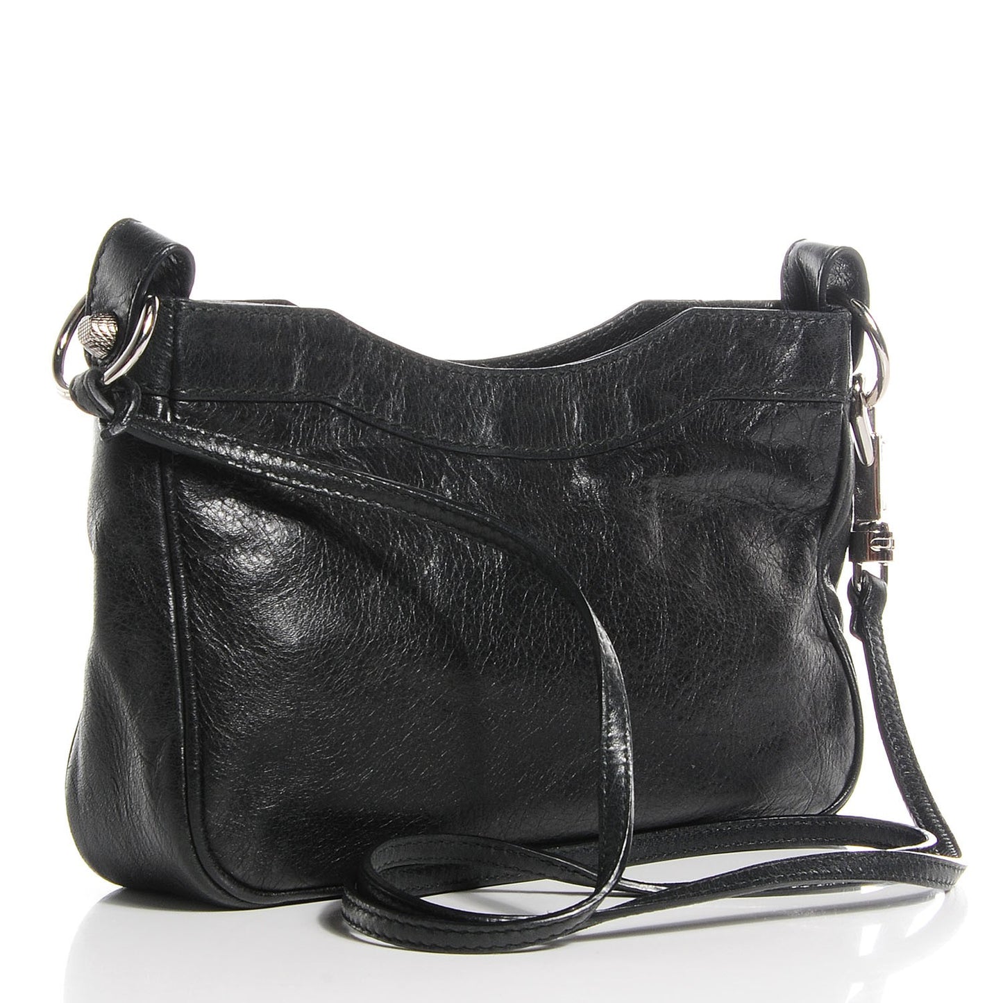 Agneau Giant 12 Silver Hardware Hip Black
