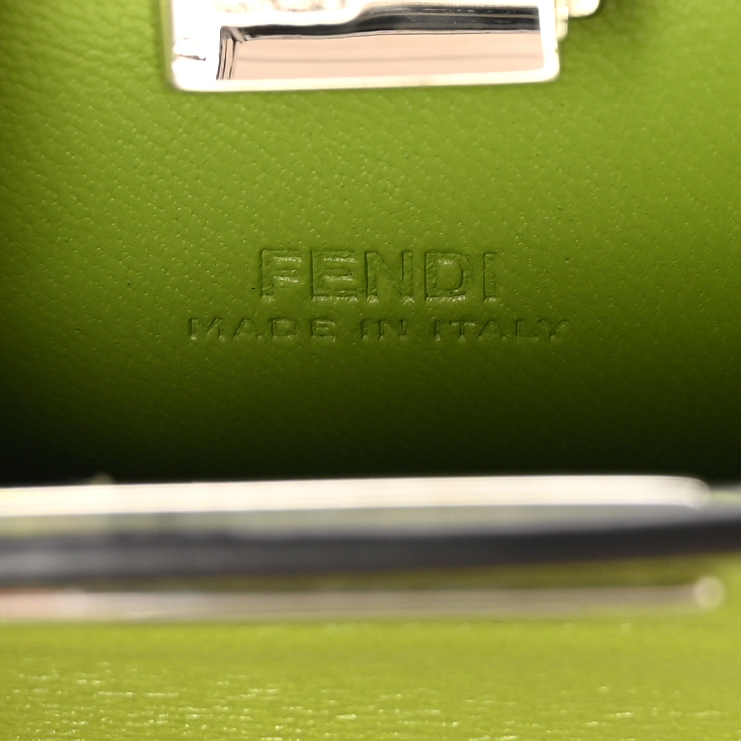 Fendi Shiny Nappa Nano Peekaboo Maxi Handle Satchel Wasabi 7 of 10