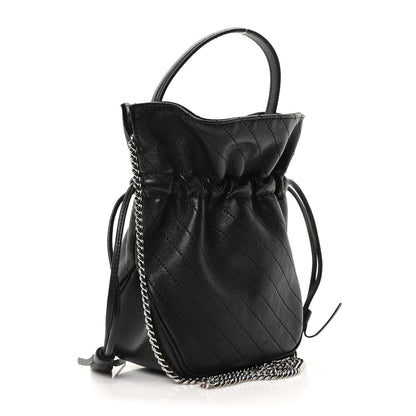 Gucci Sakai Be Green Calfskin Diagonal Stitched Mini Blondie Bucket Bag Black 3 of 10