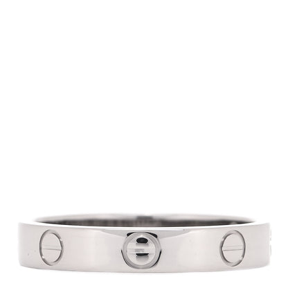 Cartier 18K White Gold 3.5mm LOVE Wedding Band Ring 56 7.75 3 of 5