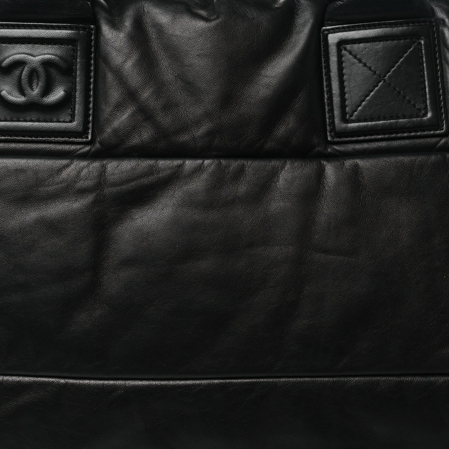 Chanel Lambskin Quilted Large Coco Cocoon Reversible Tote Black 8 of 10