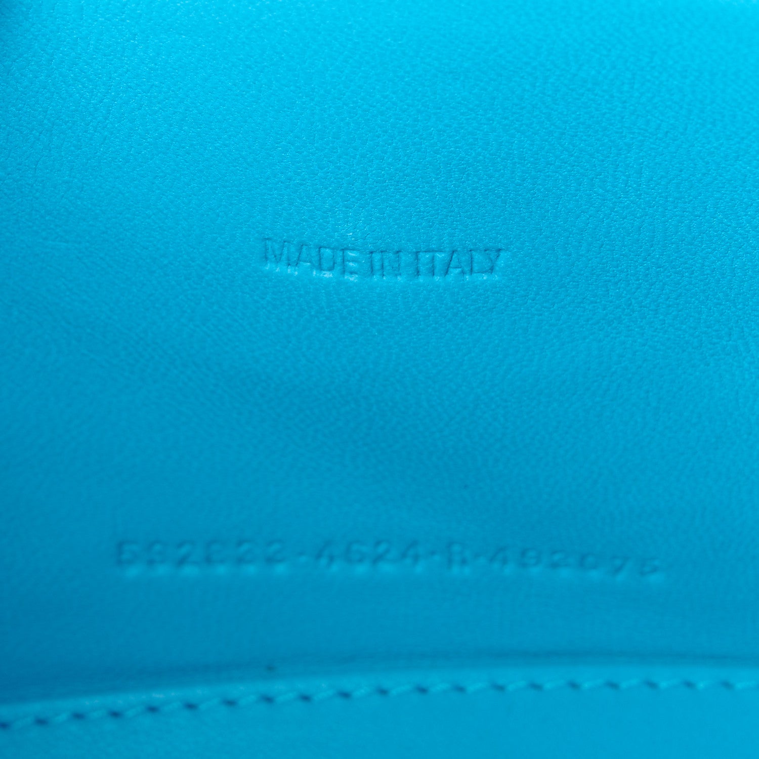 Balenciaga Shiny Calfskin Crocodile Embossed Hourglass Top Handle Bag XS Cyan 7 of 11