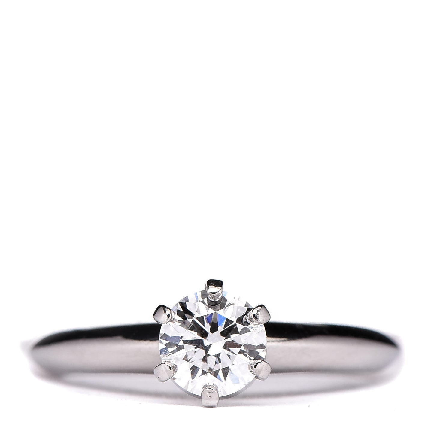 Platinum Diamond .70ct Solitaire Engagement Ring 51 5.75