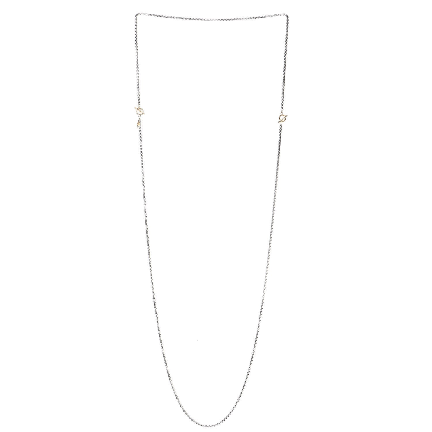 David Yurman Sterling Silver 14K Yellow Gold Bel Aire Chain Necklace 3 of 5