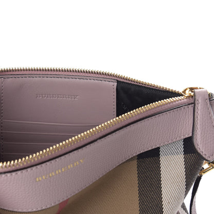 Burberry House Check Derby Peyton Crossbody Clutch Bag Pale Orchid 6 of 8