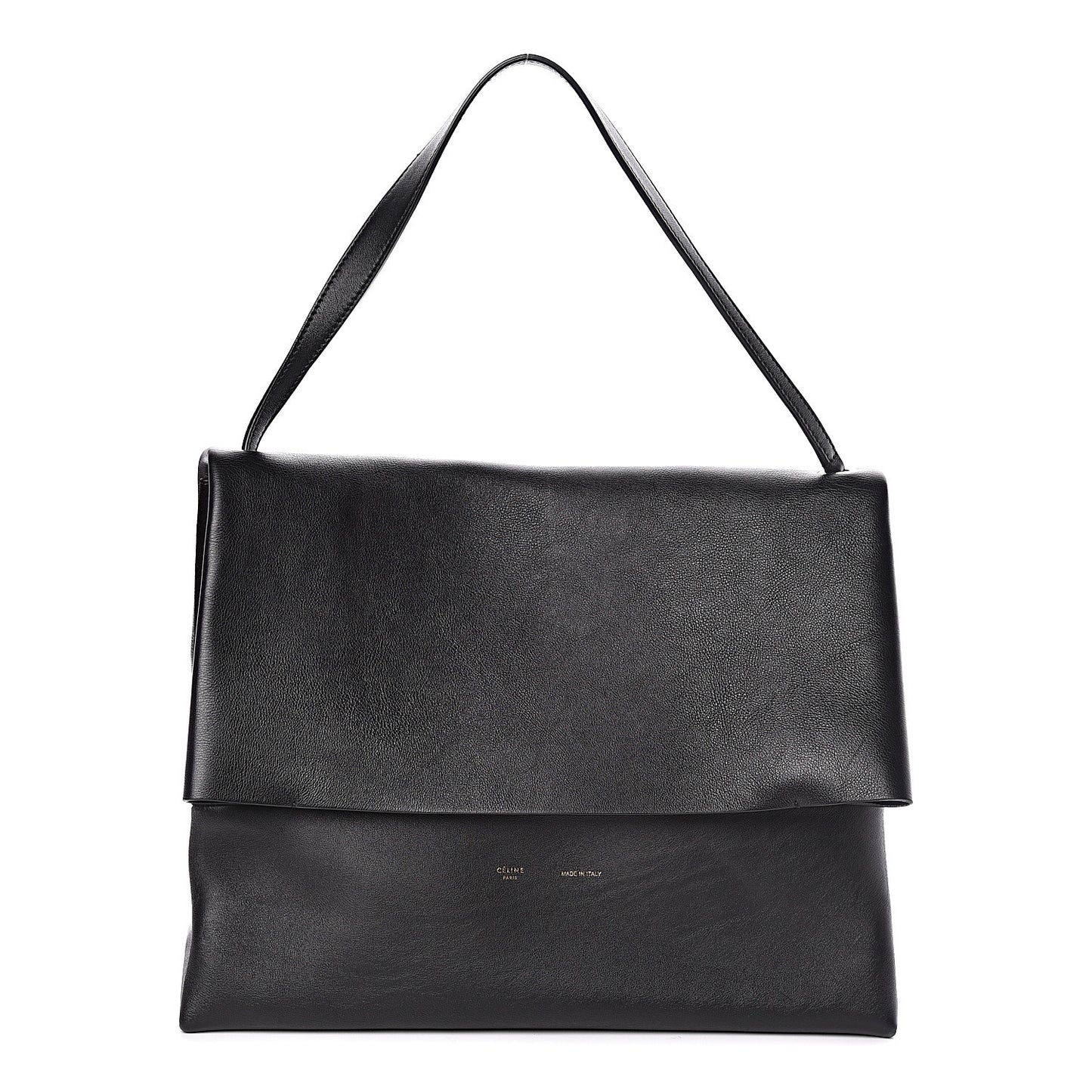 Calfskin All Soft Shoulder Bag Black