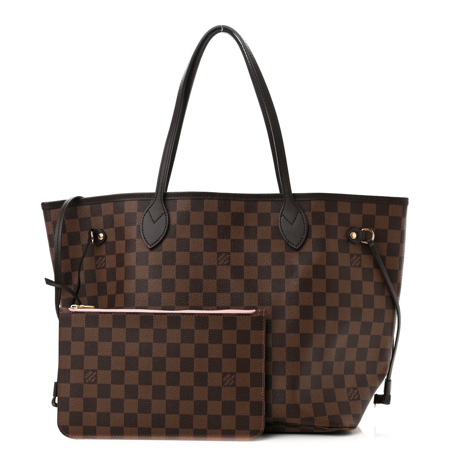 Louis Vuitton Damier Ebene Neo Neverfull MM Rose Ballerine 1 of 12