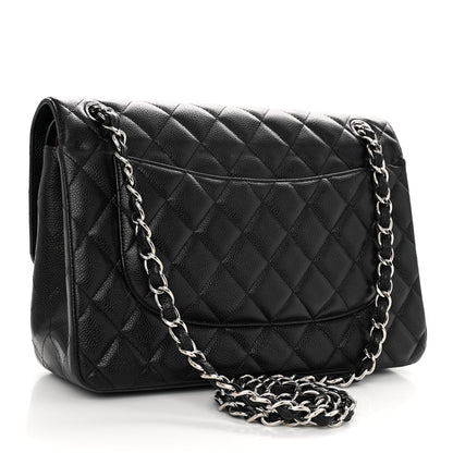 Chanel Caviar Quilted Jumbo Double Flap Black 3 of 12