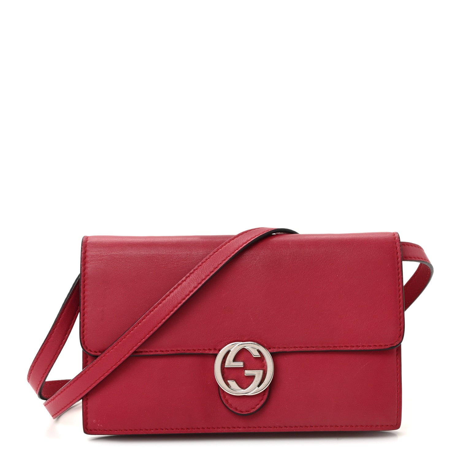Gucci Calfskin Icon Wallet Dark Pink 1 of 9