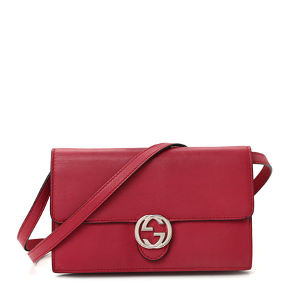 Gucci Calfskin Icon Wallet Dark Pink 1 of 9