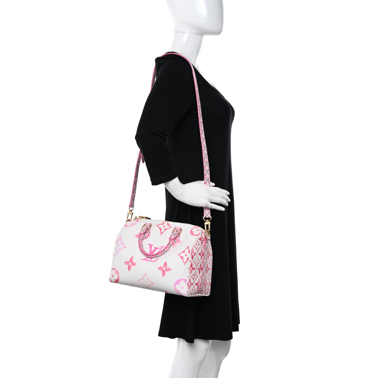 Louis Vuitton Monogram Giant By The Pool 2.0 Speedy Bandouliere 25 Rose 2 of 9