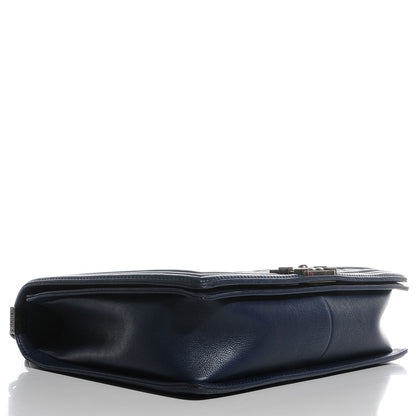 Chanel Calfskin Quilted Large Boy Flap Navy 4 of 8