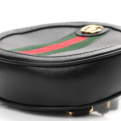 Gucci Grained Calfskin Web Mini Ophidia Round Backpack Black 10 of 11