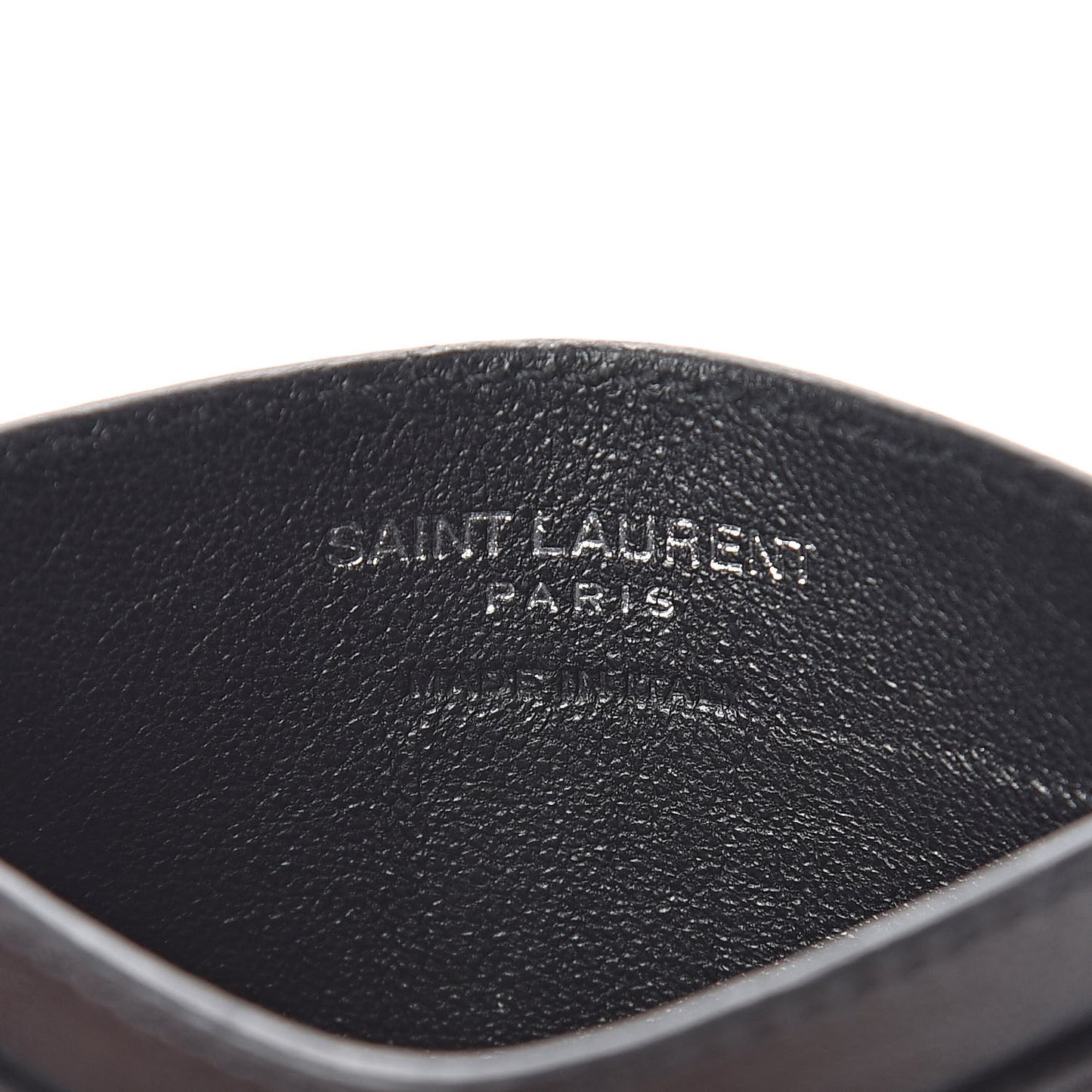 Calfskin Studded Monogram Credit Card Case Black