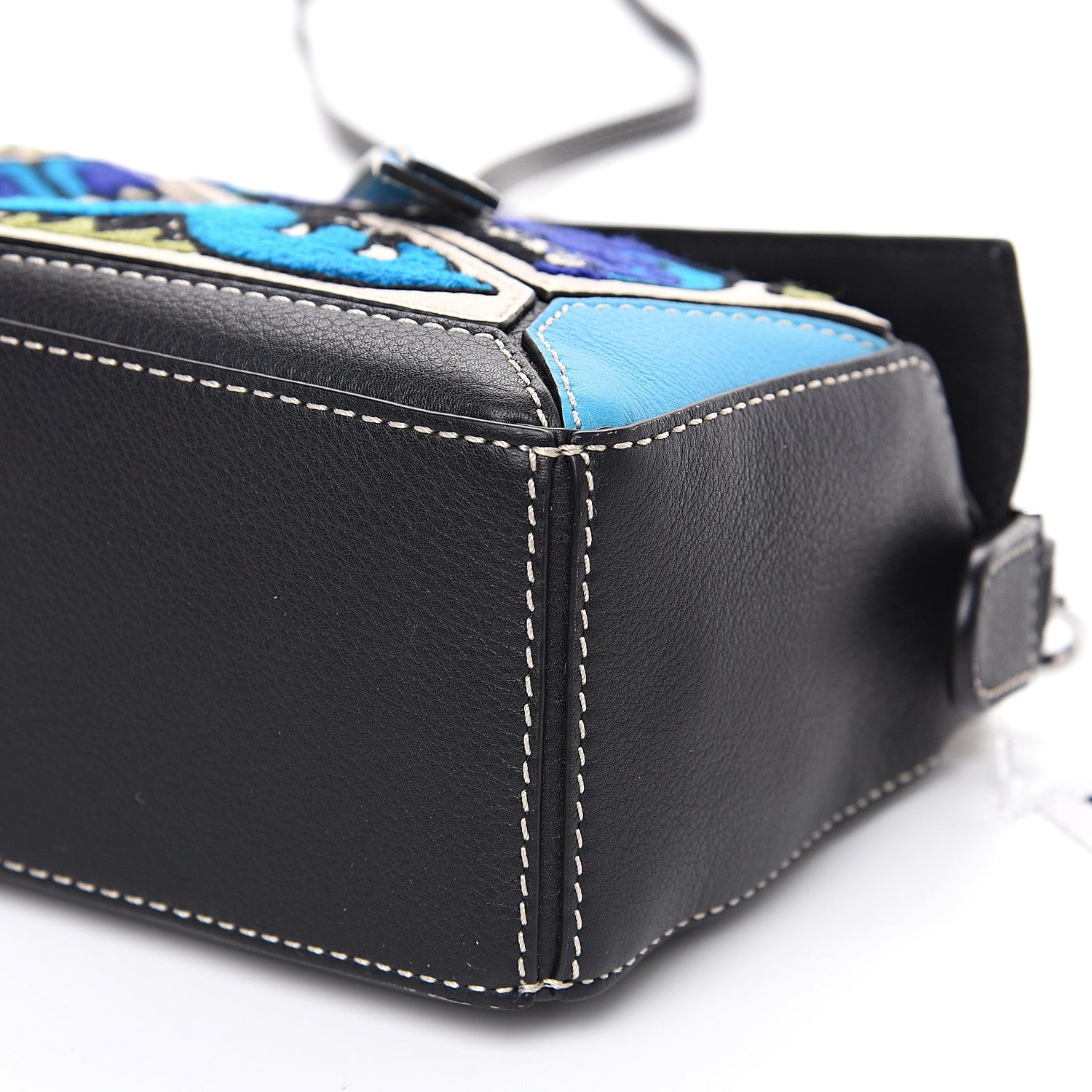 LOEWE モーガン Loewe X William De Morgan Calfskin Embroidered Mini Puzzle Bag