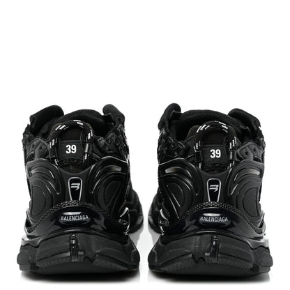 Balenciaga Mesh Rubber Monocolor Womens Runner Sneakers 39 Black 4 of 13