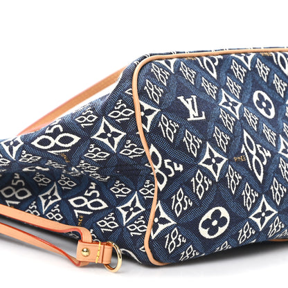 Louis Vuitton Jacquard Since 1854 Neverfull MM Blue 9 of 10
