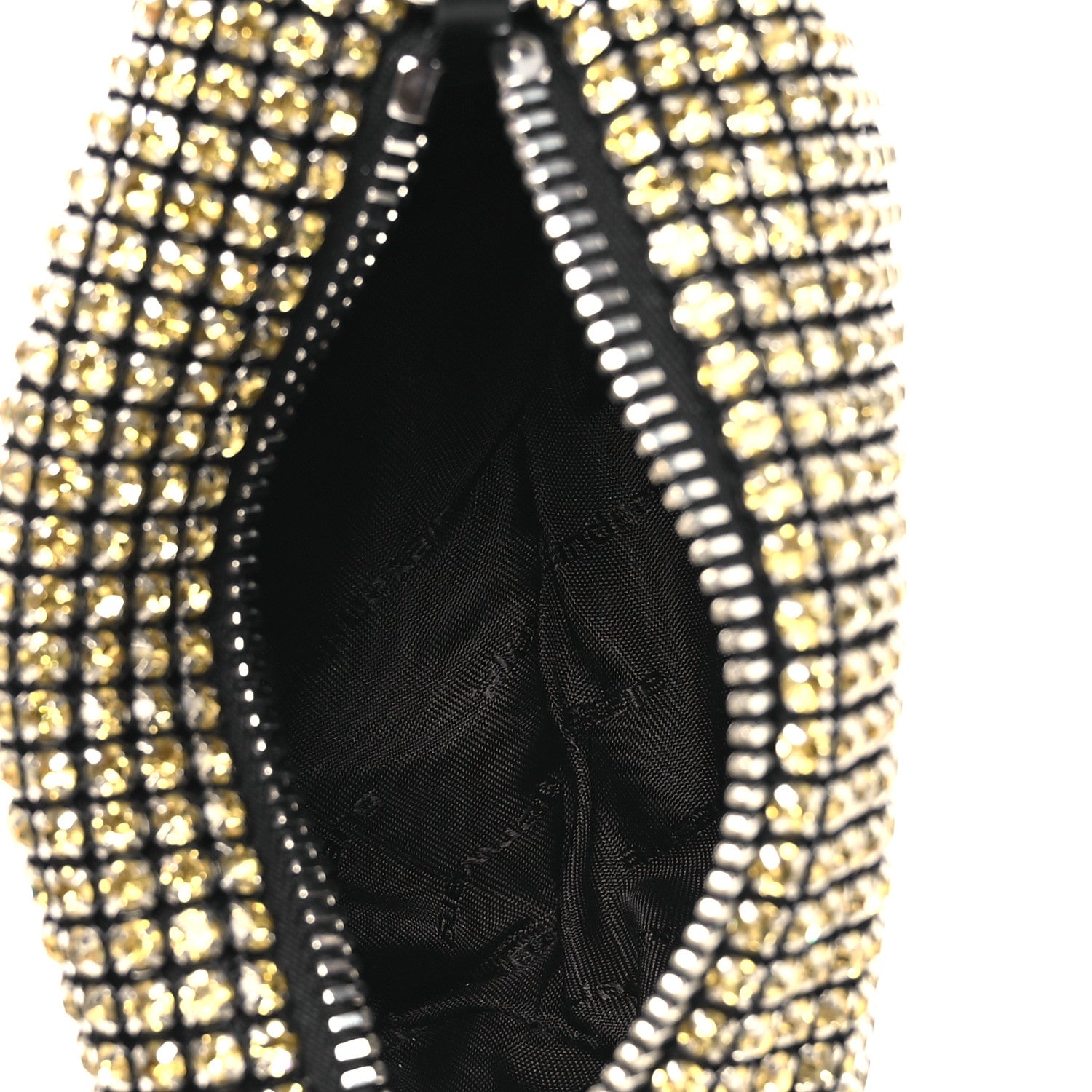 Alexander Wang Mesh Crystal Rhinestone Medium Heiress Pouch Porcelain 5 of 13