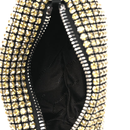 Alexander Wang Mesh Crystal Rhinestone Medium Heiress Pouch Porcelain 5 of 13