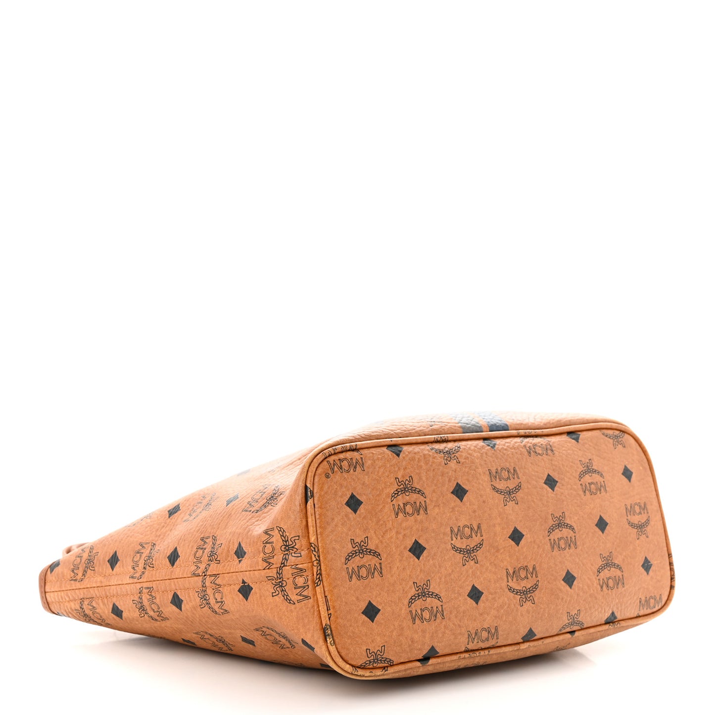 Visetos Dog Bone Striped Shopper Tote Cognac