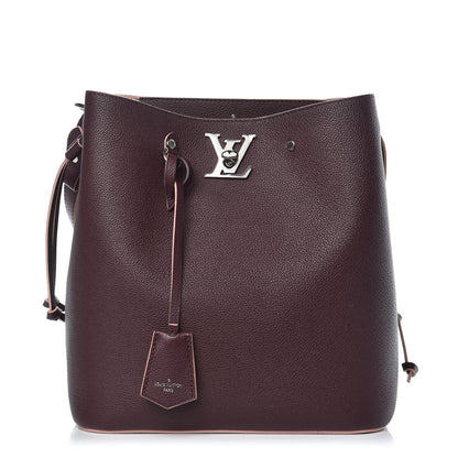 Louis Vuitton Calfskin Lockme Bucket Prune 1 of 9