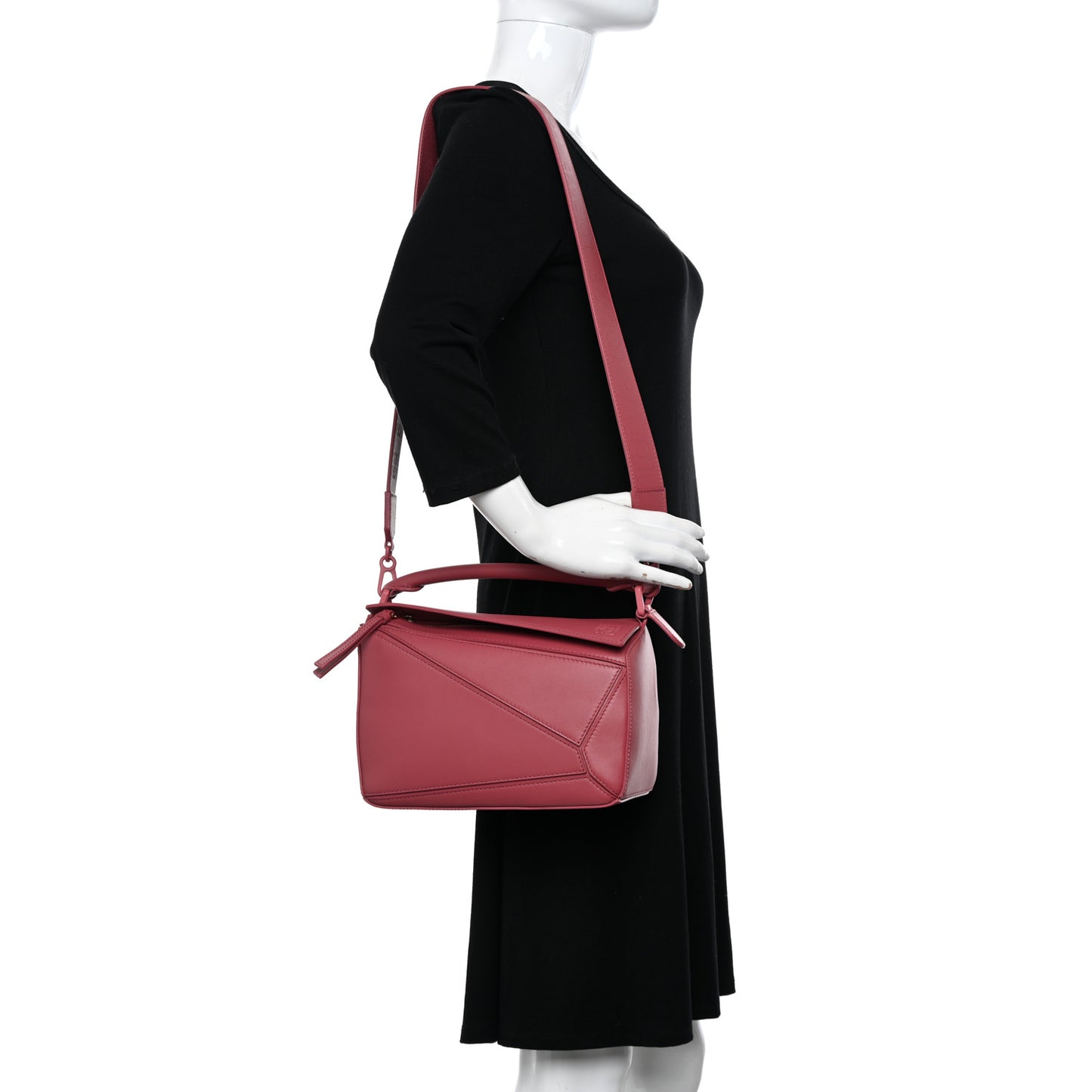 Satin Calfskin Small Puzzle Bag Plumrose