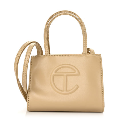 Telfar Vegan Leather Small Shopping Bag Cream 1 of 7