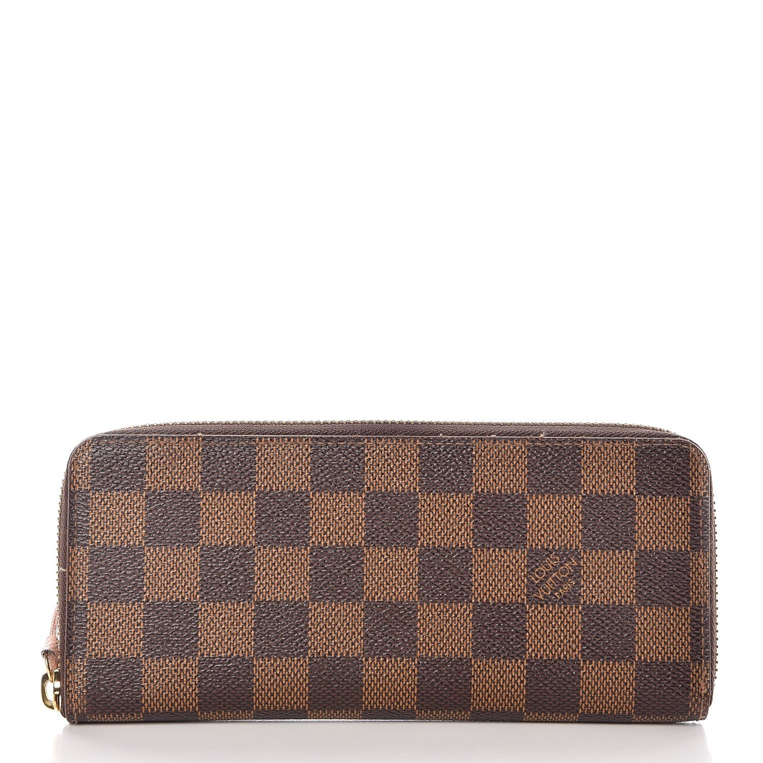 Louis Vuitton Damier Ebene Clemence Wallet Rose Ballerine 1 of 9
