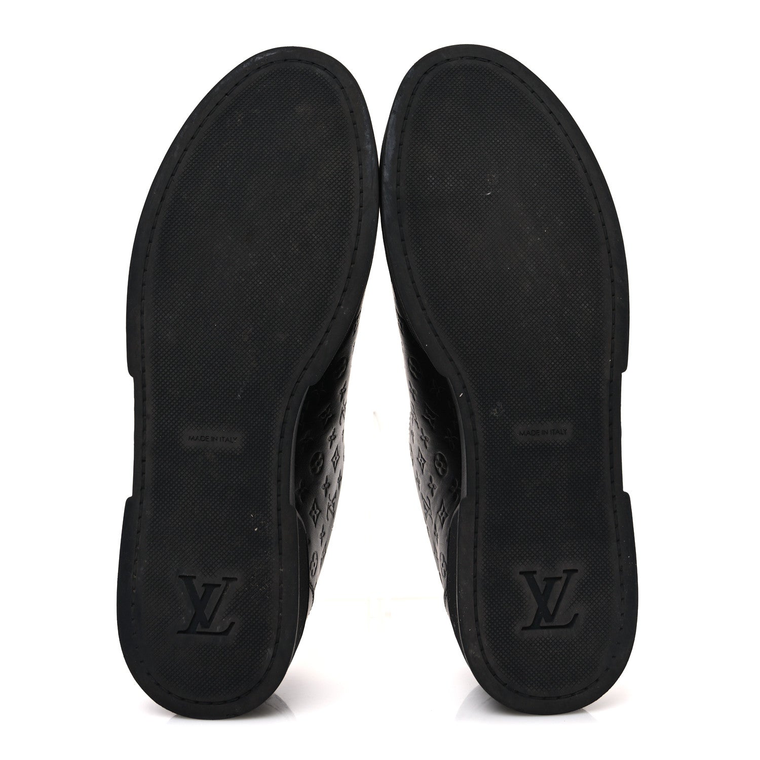 Louis Vuitton Calfskin Embossed Monogram Mens Luxembourg Sneakers 36 Black 7 of 10