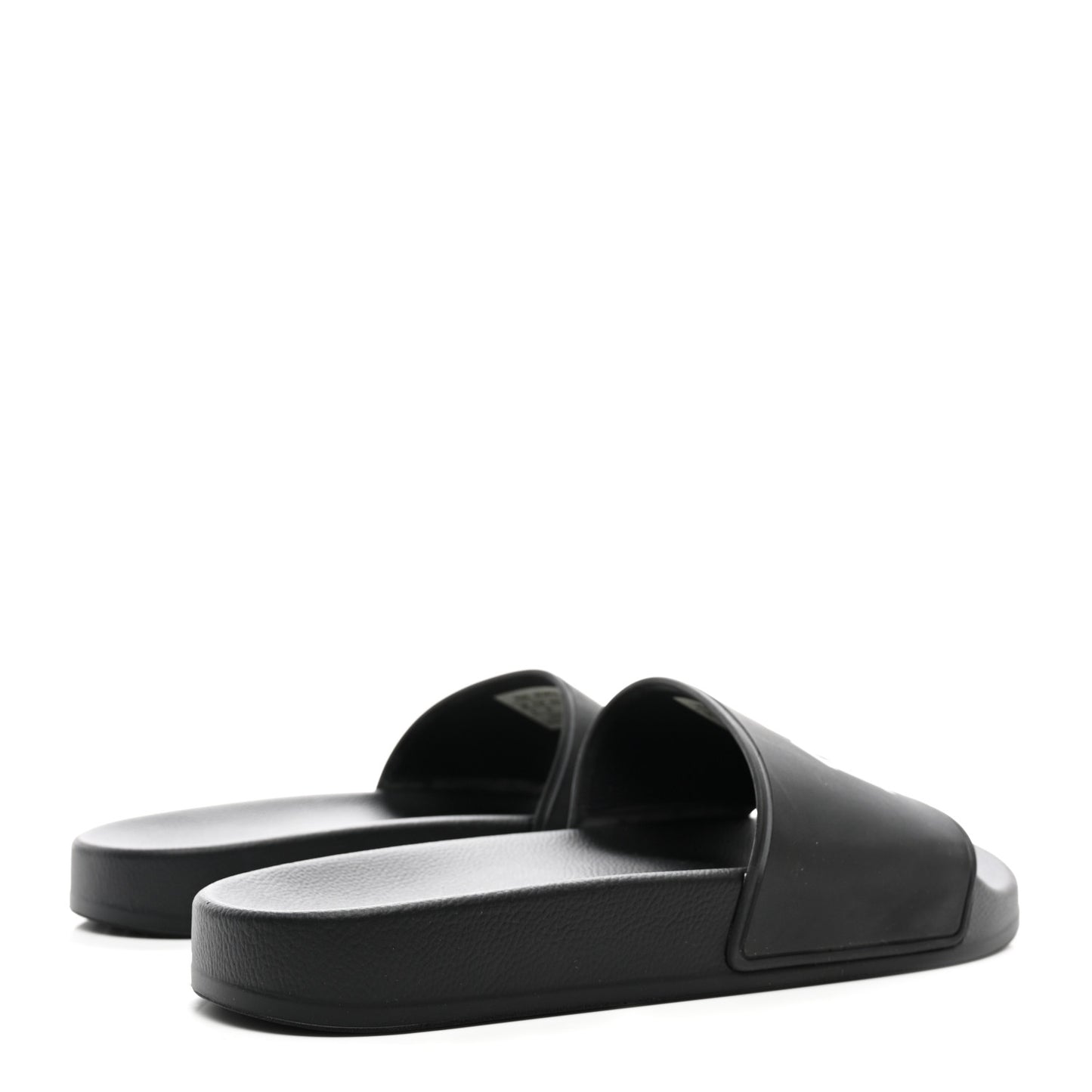 Rubber Paris Logo Womens Slide Sandals 39 Black
