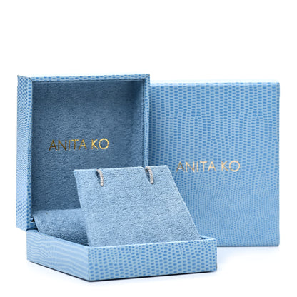 Anita Ko 18K White Gold Diamond Small Huggie Earrings 5 of 5