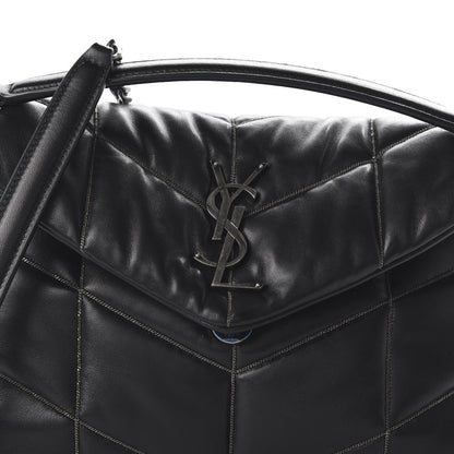 Saint Laurent Lambskin Quilted Small Loulou Puffer Monogram Chain Satchel Black 8 of 8