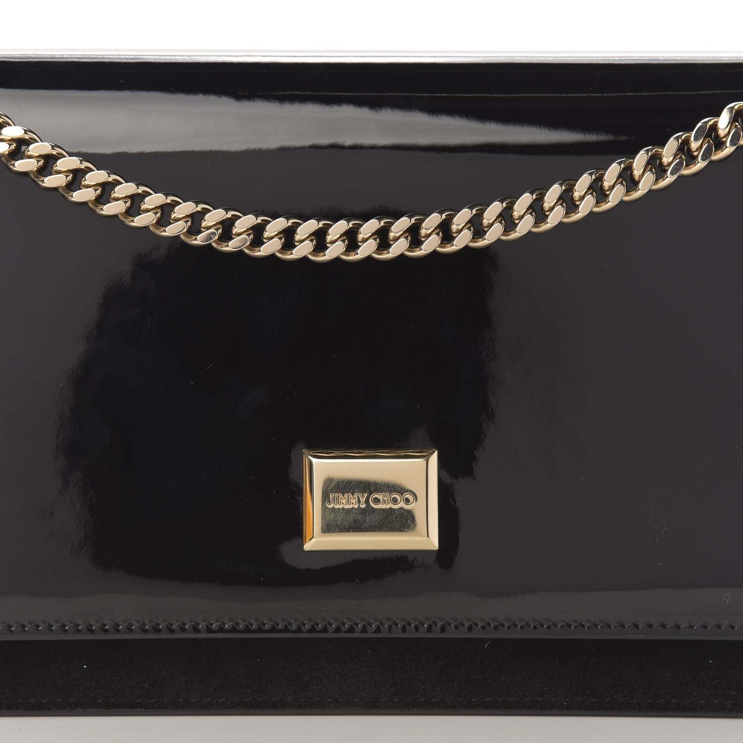 Jimmy Choo Patent Lizzie Clutch Black 10 of 10