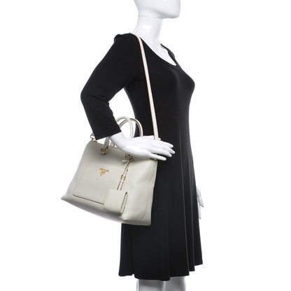 Prada Vitello Daino Top Handle Tote Bianco 2 of 10