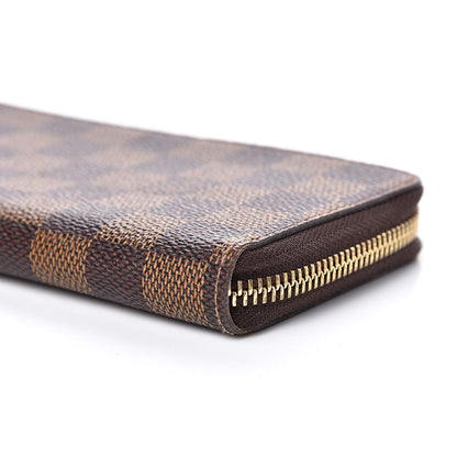 Louis Vuitton Damier Ebene Clemence Wallet Rose Ballerine 9 of 9