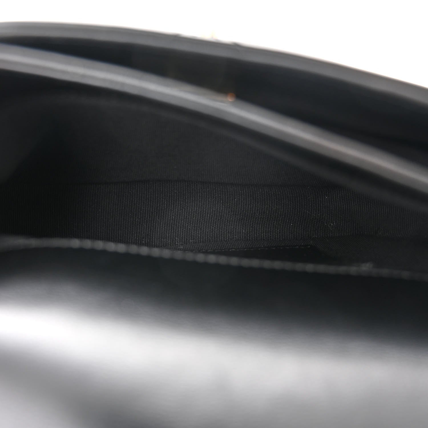 Chanel Lambskin Quilted Enamel Chain Logo Mini Flap Black 5 of 11